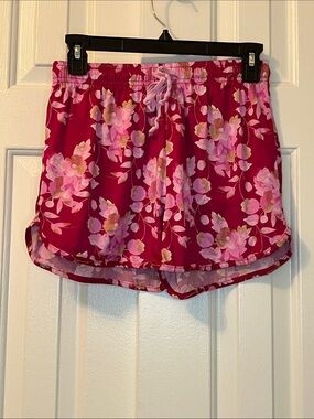 Hello Mello Pink Floral Lounge Sleep Short Casual Pajama Size S